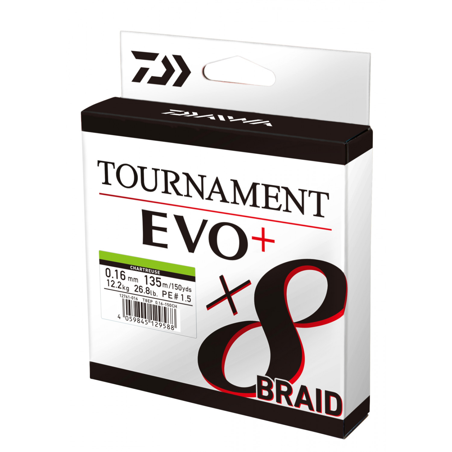 DAIWA Tournament x8 Braid EVO+ Braided fishing line chartreuse 12761 008 00