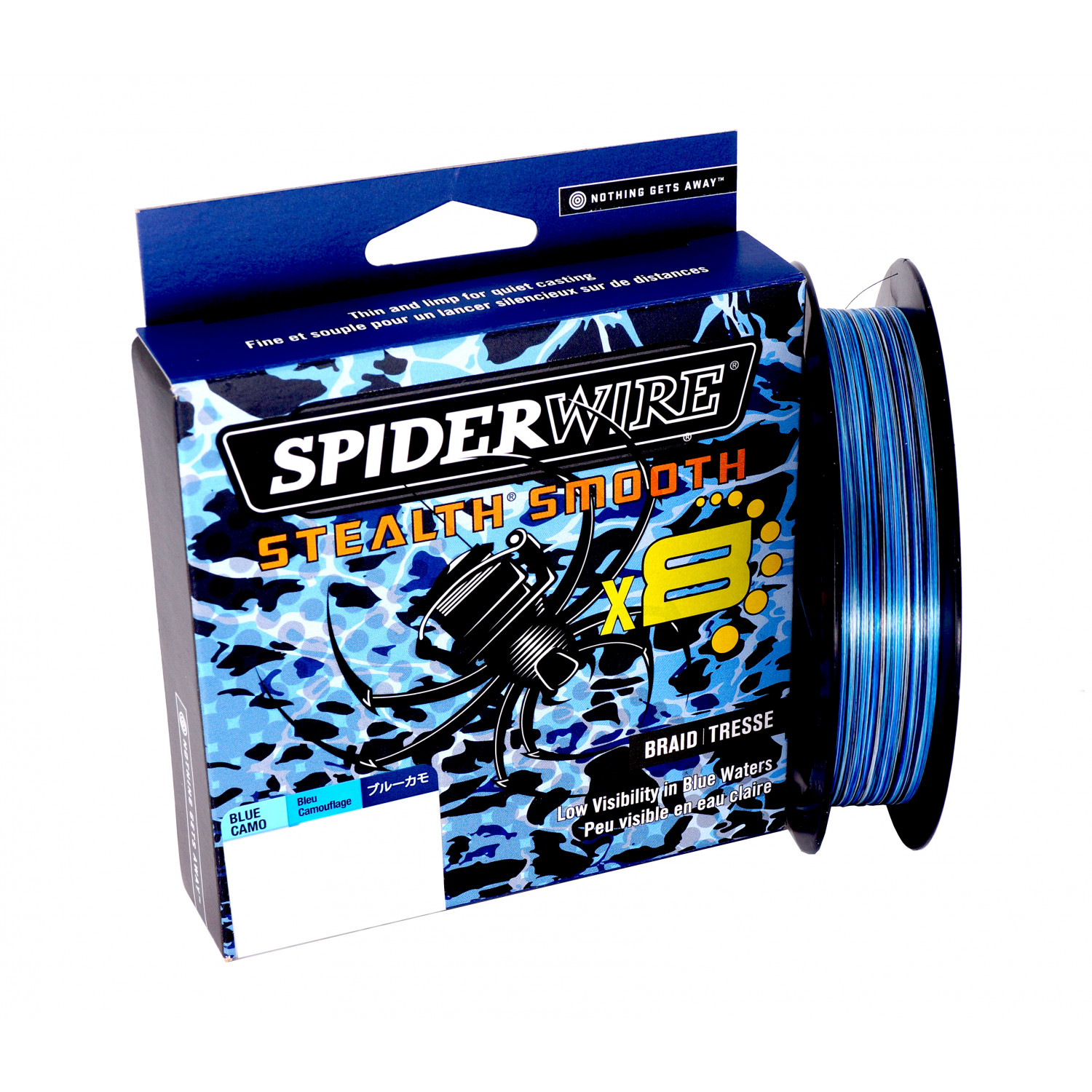 SPIDERWIRE Stealth Smooth braided fishing line camouflage blue 300 1515727  00